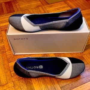 Rothy’s The Flat in Captoe Black size 10